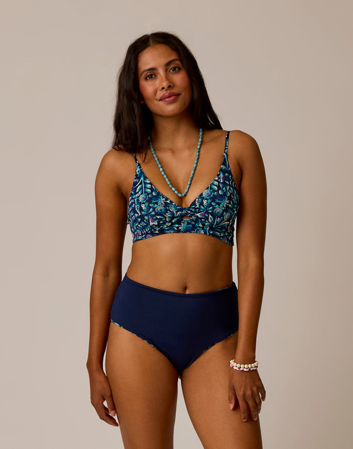 Erin Reversible Bottom: Tahiti/Navy