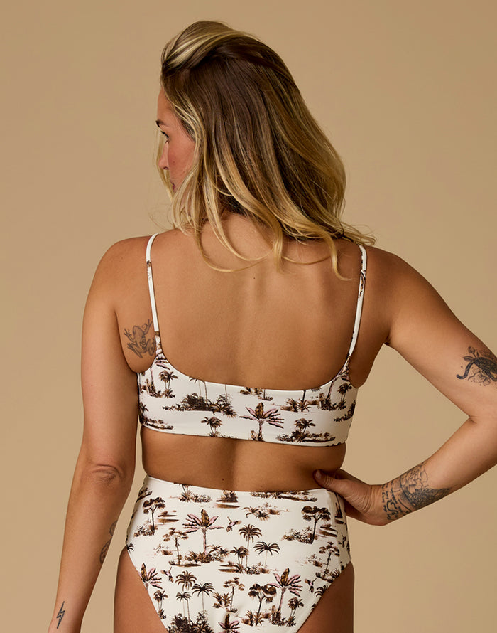 Escondido Compression Reversible Top: Toile/Dusk