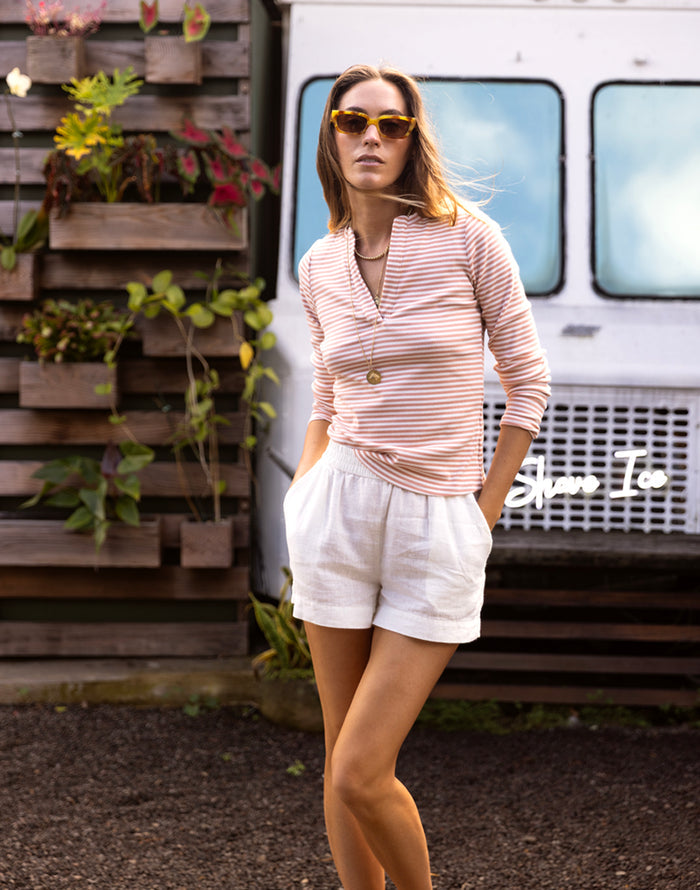 Ever Henley: Crema Stripe