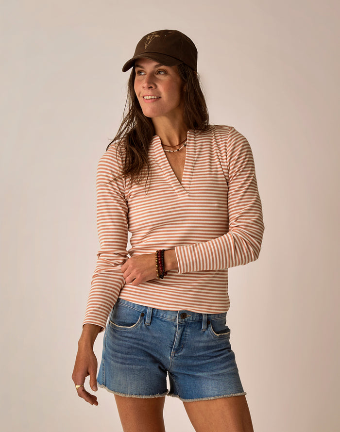 Ever Henley: Crema Stripe