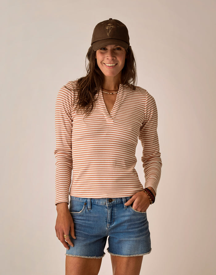 Ever Henley: Crema Stripe