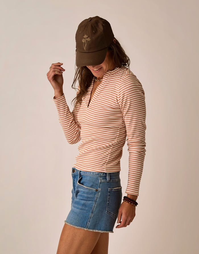 Ever Henley: Crema Stripe