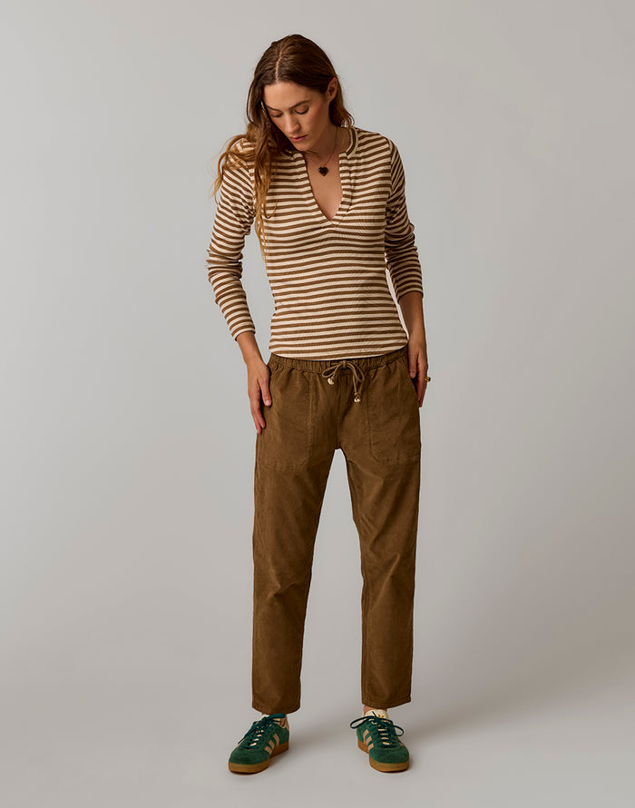 Ever Henley: Walnut Stripe