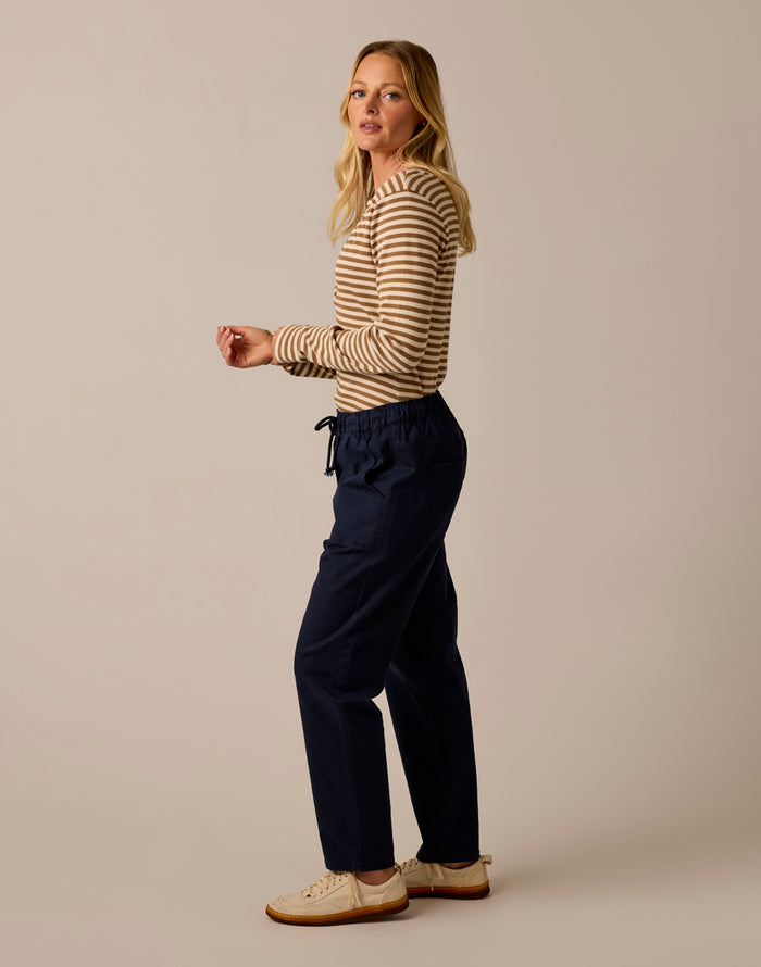 Ever Henley: Walnut Stripe