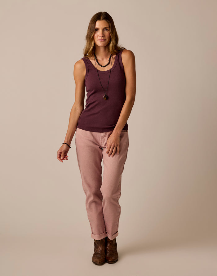 Ever Rib Tank: Dark Plum