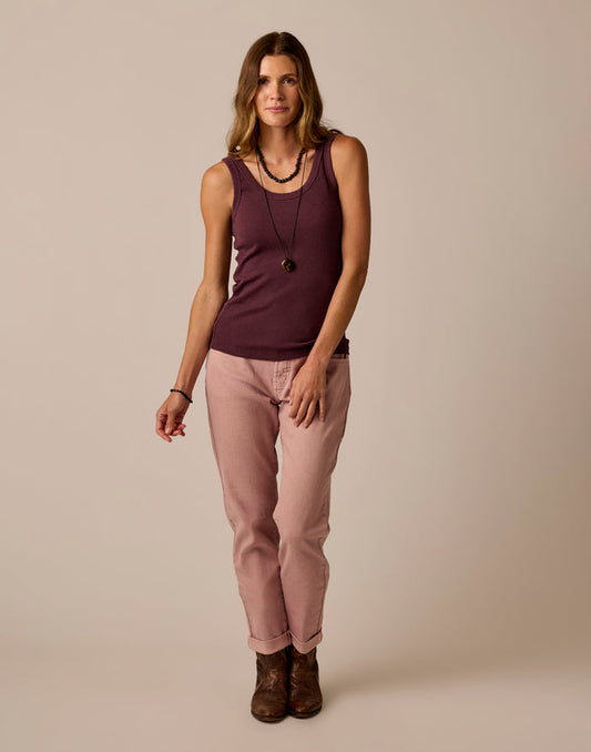 Ever Rib Tank: Dark Plum