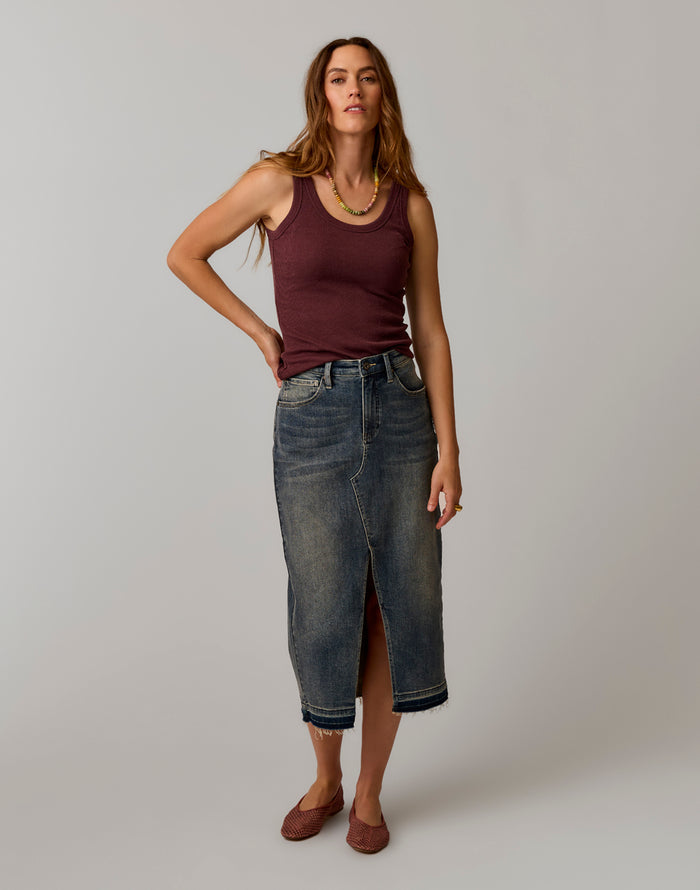Ever Rib Tank: Dark Plum