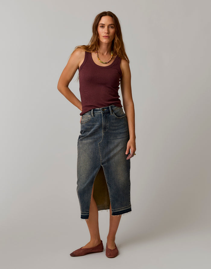 Ever Rib Tank: Dark Plum