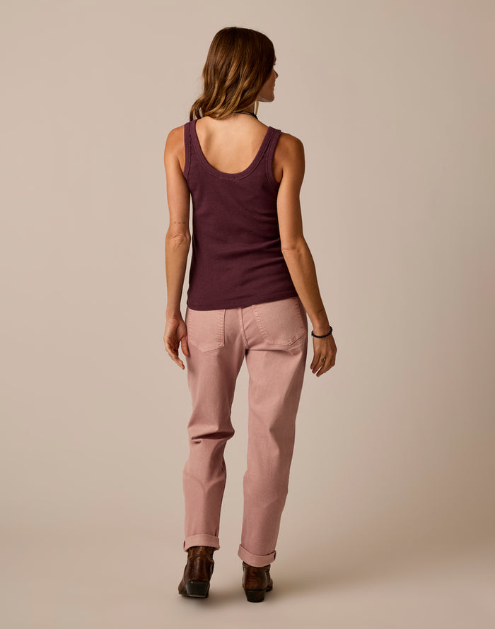 Ever Rib Tank: Dark Plum
