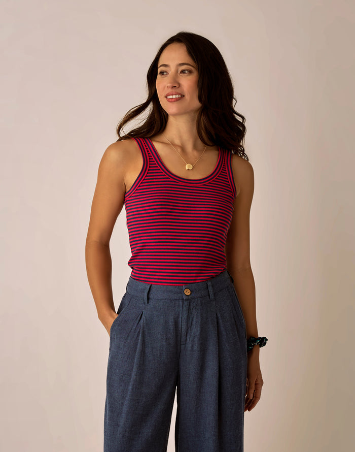 Ever Rib Tank: July Stripe