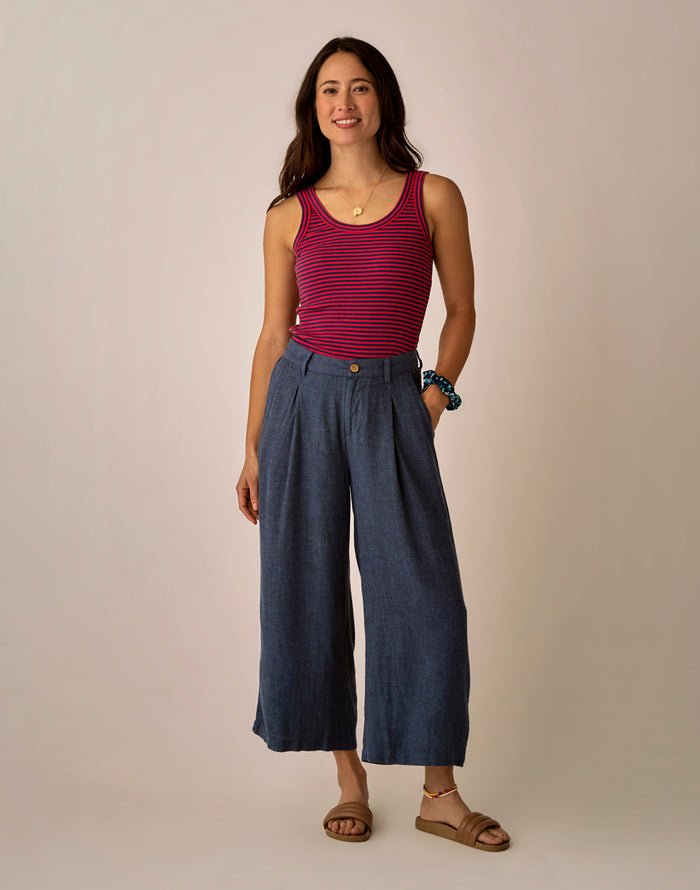 Ever Rib Tank: July Stripe