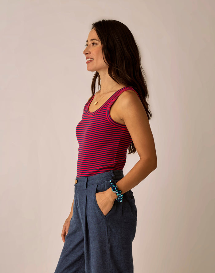 Ever Rib Tank: July Stripe