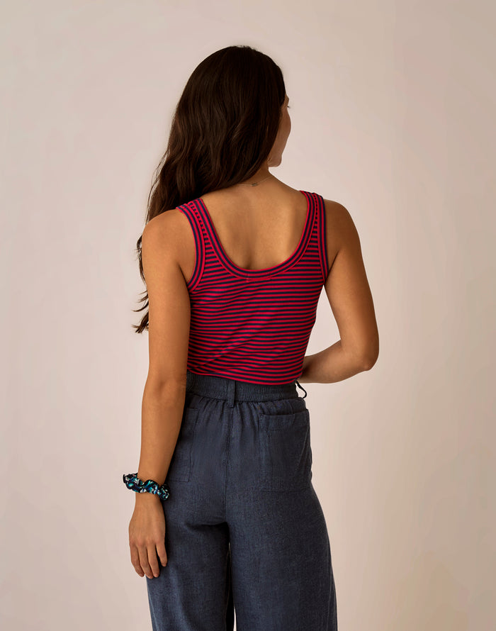 Ever Rib Tank: July Stripe