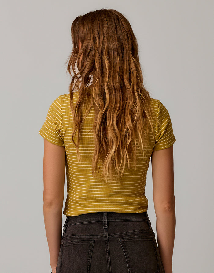 Ever Tee: Gold Glow Stripe