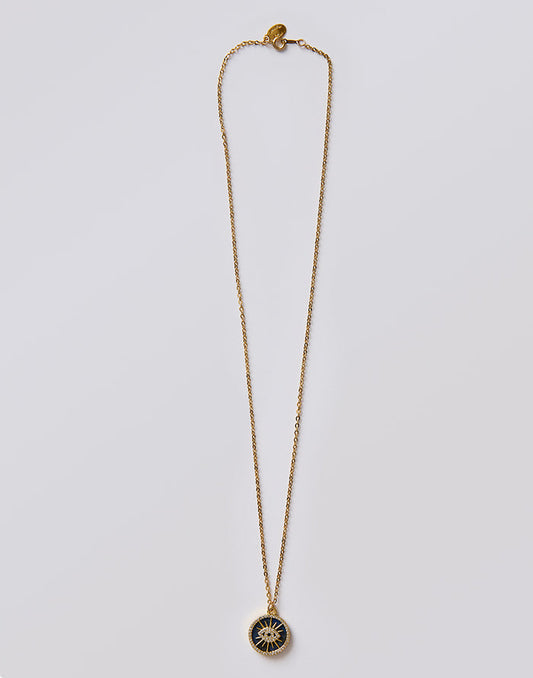 Evil Eye Necklace: Gold