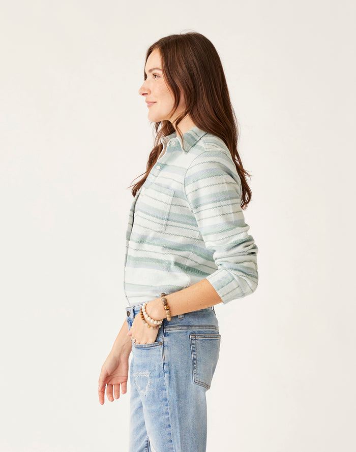 Fairbanks Supersoft Shirt: Birch Block Stripe - FINAL SALE