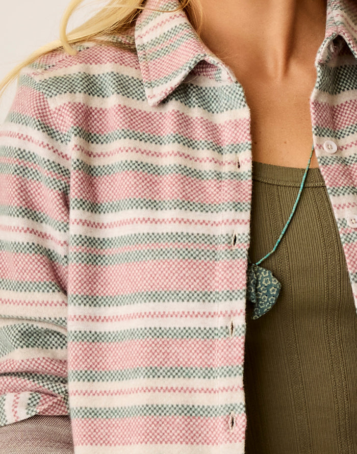 Fairbanks Supersoft Shirt: Bistro Block Stripe