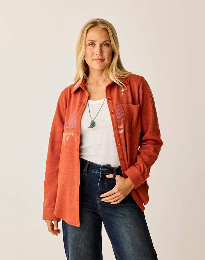 Fairbanks Supersoft Shirt: Copper Zig Zag