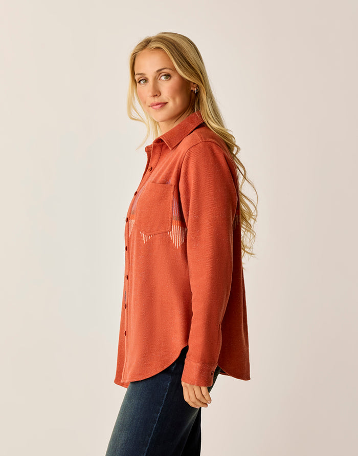 Fairbanks Supersoft Shirt: Copper Zig Zag