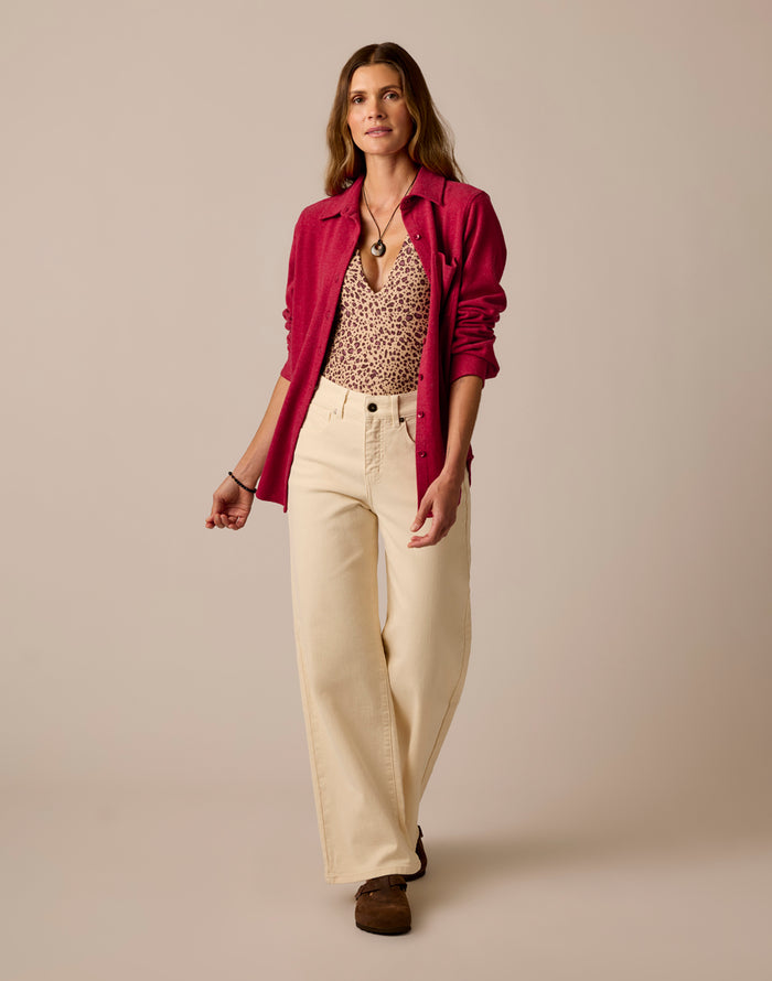 Fairbanks Supersoft Shirt: Deep Rouge Heather