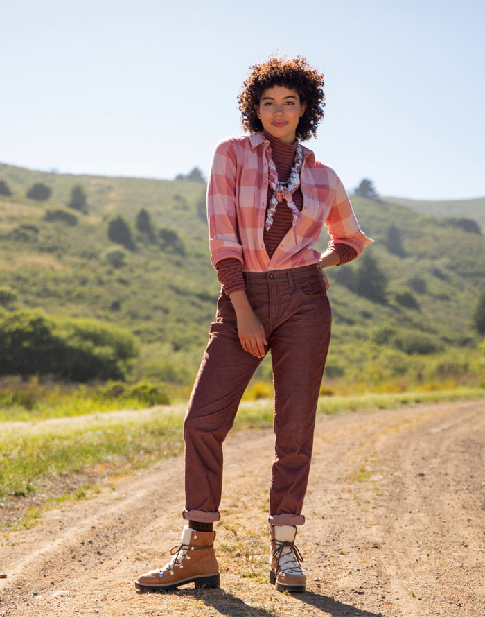 Fairbanks Supersoft Shirt: Lt. Henna Check - FINAL SALE