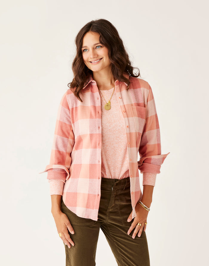 Fairbanks Supersoft Shirt: Lt. Henna Check - FINAL SALE