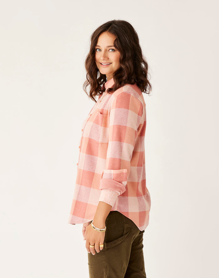 Fairbanks Supersoft Shirt: Lt. Henna Check - FINAL SALE