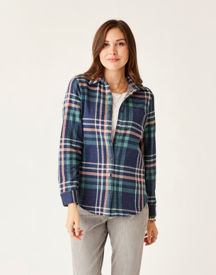 Fairbanks Supersoft Shirt: Navy Multiplaid - FINAL SALE