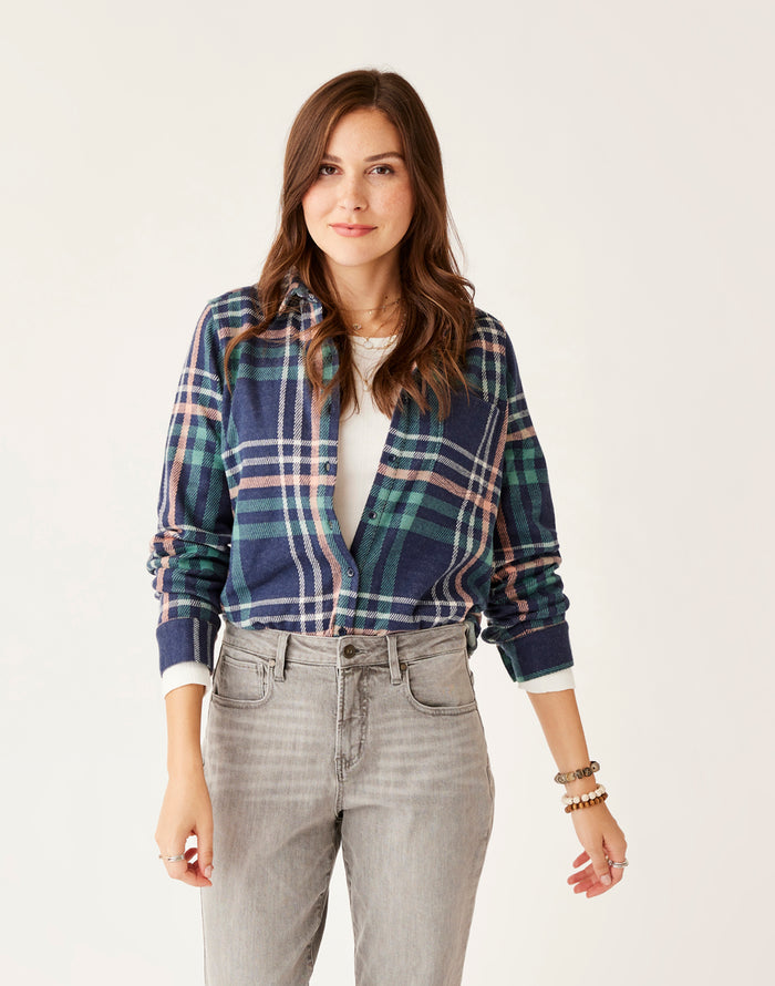 Fairbanks Supersoft Shirt: Navy Multiplaid - FINAL SALE