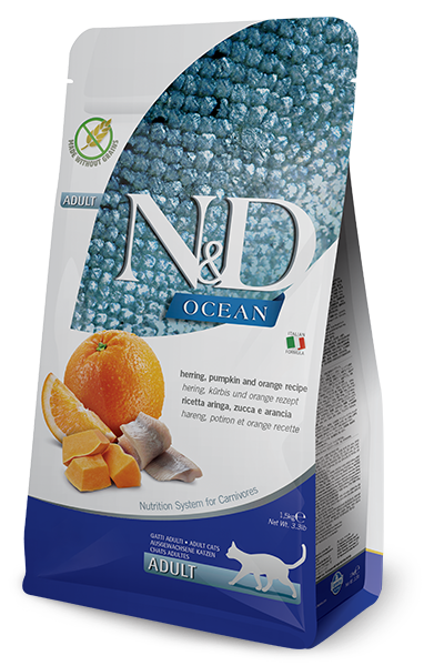 Farmina N&D Ocean Herring Pumpkin & Orange Dry Cat Food