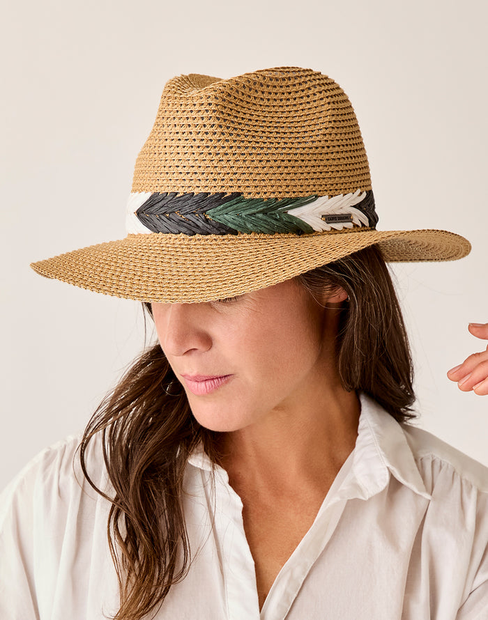 Farrah Packable Hat: Dark Honey