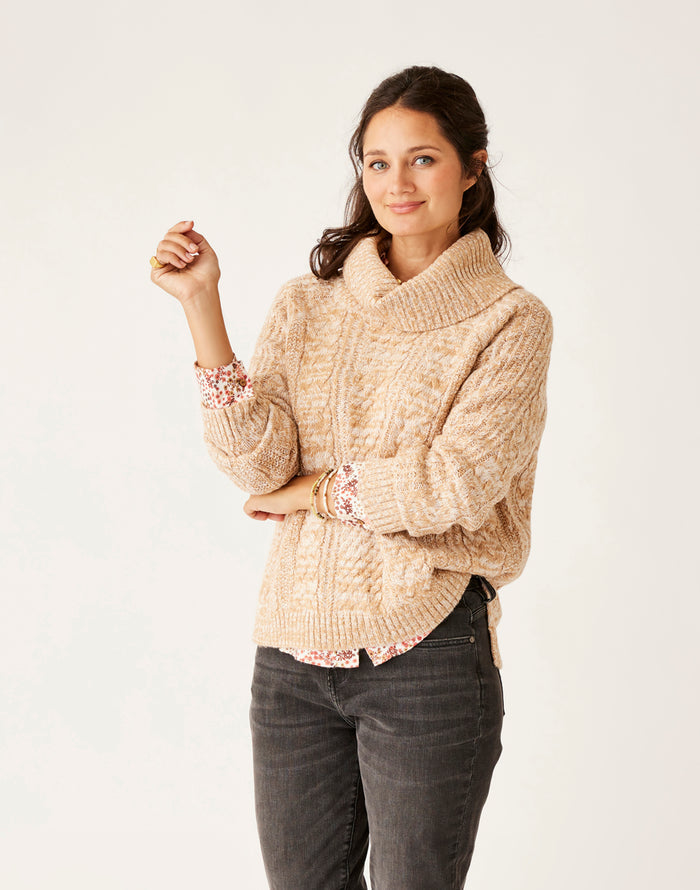 Field Sweater: Camel Heather - FINAL SALE