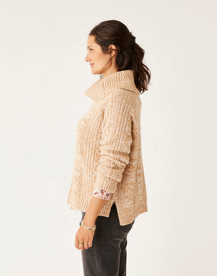 Field Sweater: Camel Heather - FINAL SALE