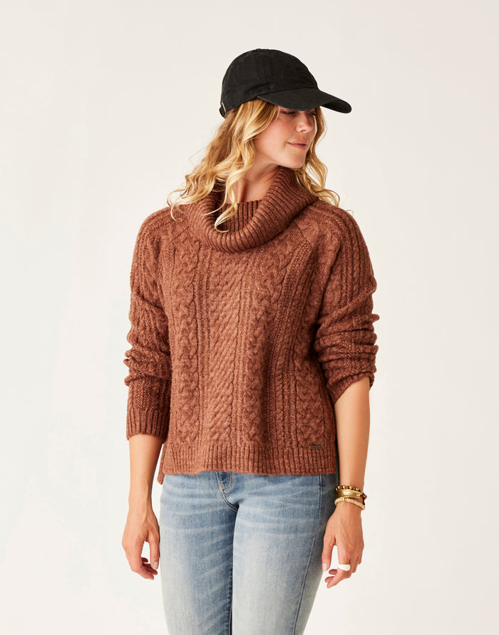 Field Sweater: Chocolate Heather - FINAL SALE