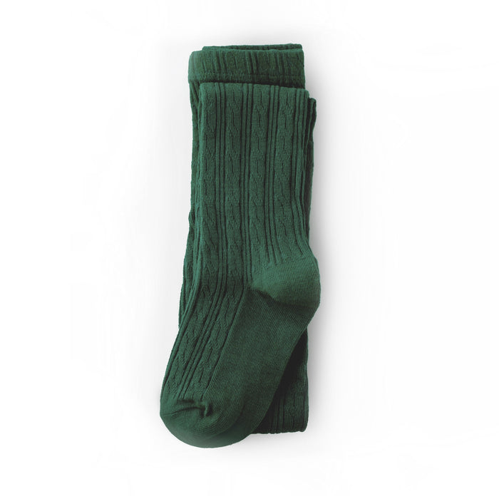 forest green cable knit tights