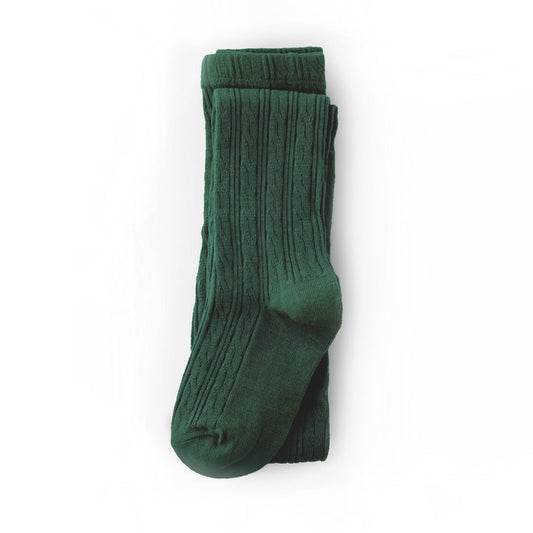 forest green cable knit tights