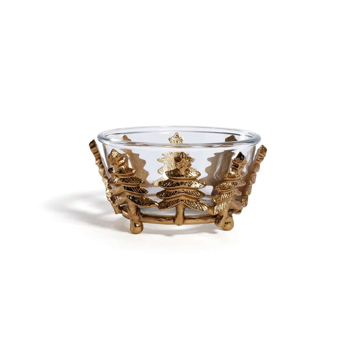 Forêt d’Hiver Glass and Metal Bowl - Bowls by Carlyle Avenue