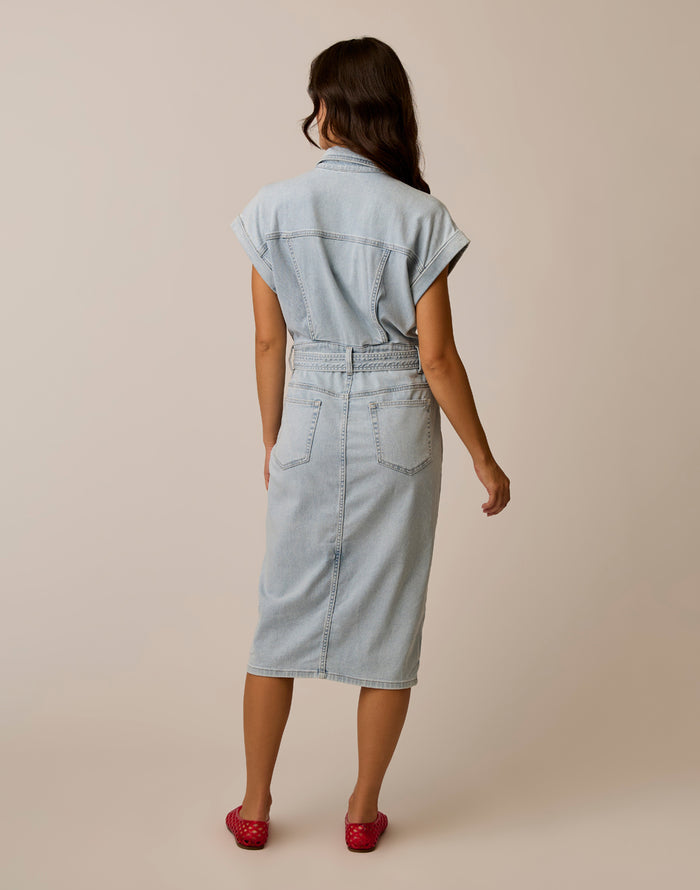Franny Lightweight Denim Dress: Savannah