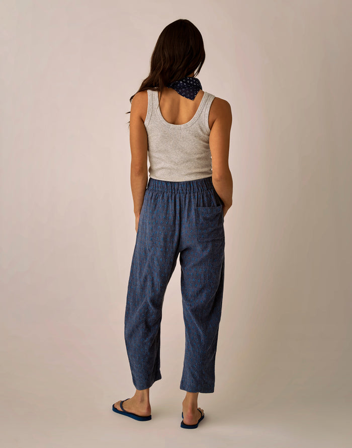 Freya Linen Pant: Tossed Batik