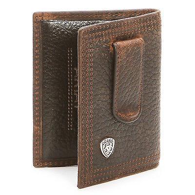 Ariat A35124282 Front Pocket Bi-Fold Money Clip unfolded