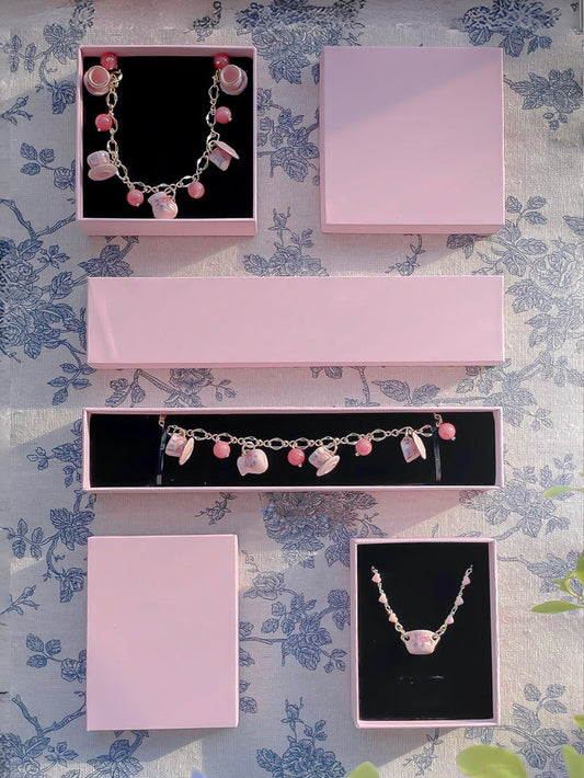 ♡ Garden Tea Party ♡ - Vintage Teacup Necklace/Bracelet