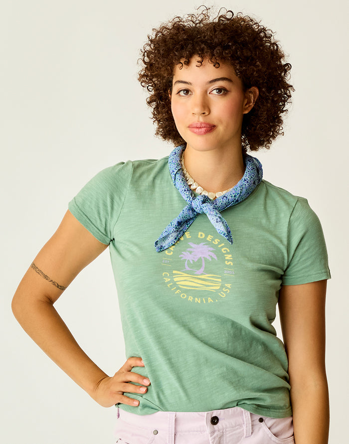 Gauze Bandana: Navy Garden - FINAL SALE