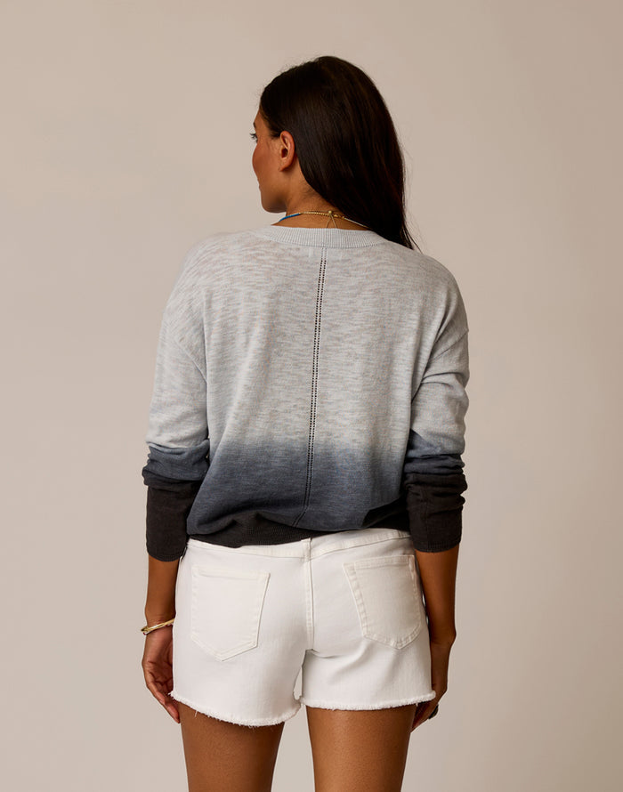 Georgie Sweater: Black Dip Dye