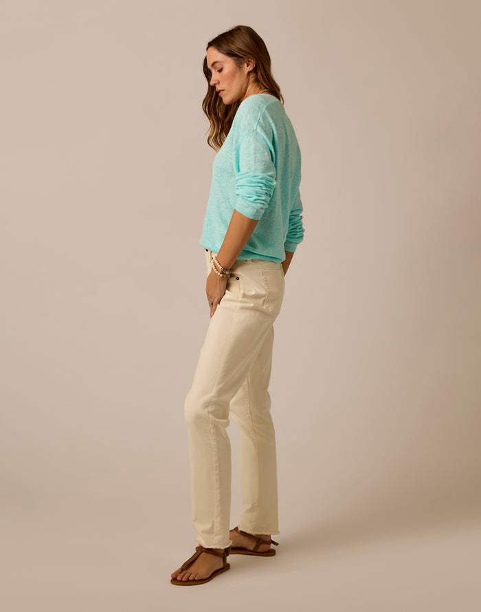 Georgie Sweater: Light Aqua