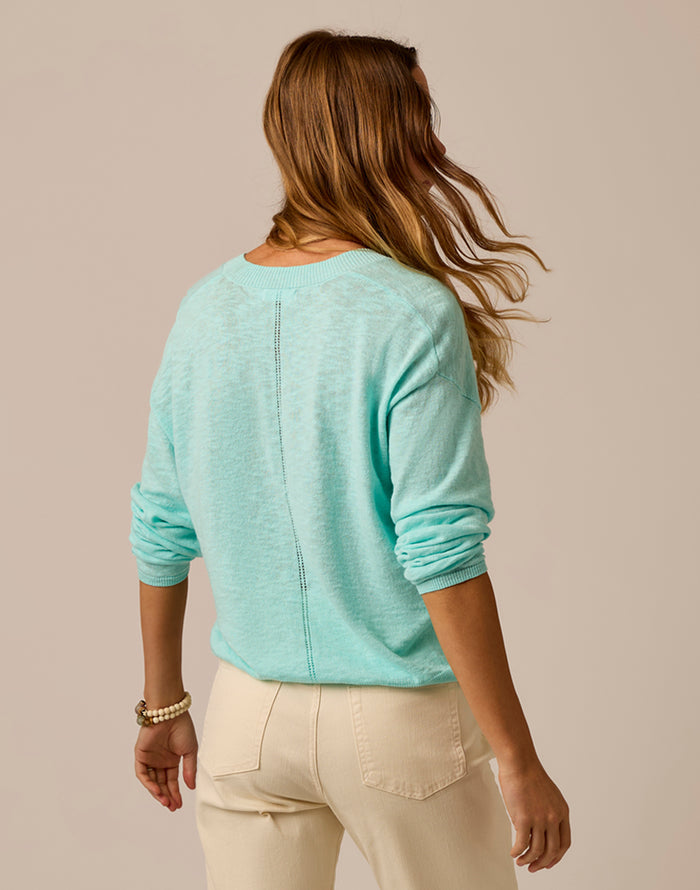 Georgie Sweater: Light Aqua