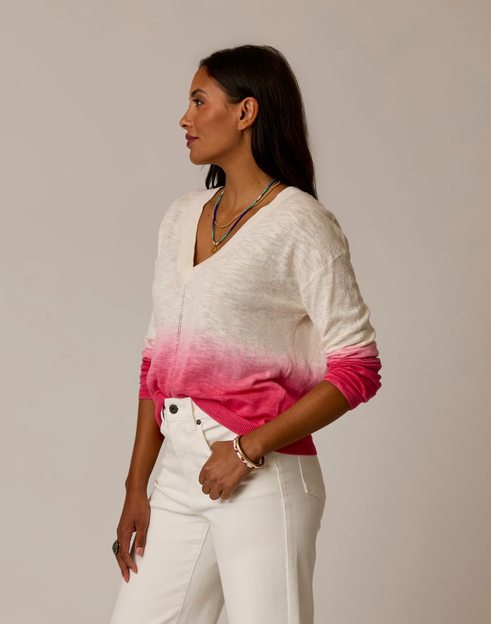 Georgie Sweater: Watermelon Dip Dye