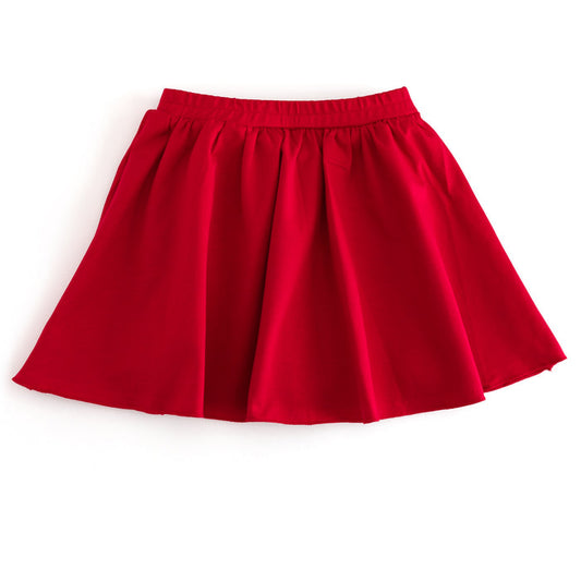 girls bright red cotton blend skort with built in shorts to match back to school collection