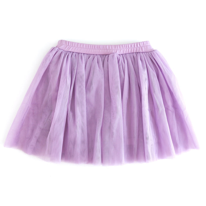 girl's light purple tulle skirt with built in cotton biker shorts to match Halloween collection