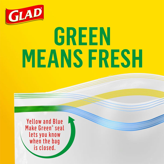 Glad Zipper Gallon Freezer Food Storage Bags - 20 Ct - 12 Pack