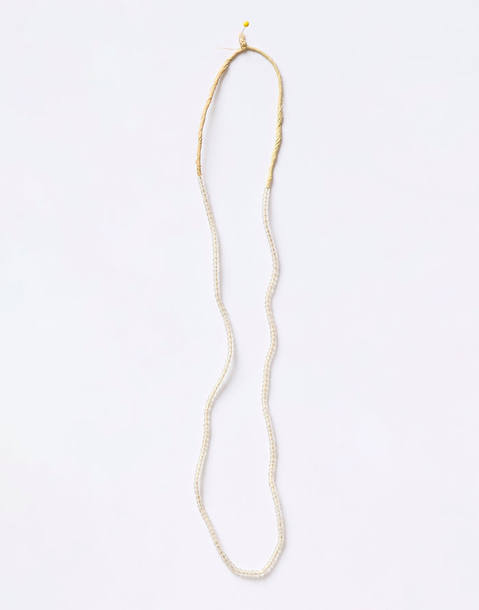 Glass Beaded Necklace: Crystal